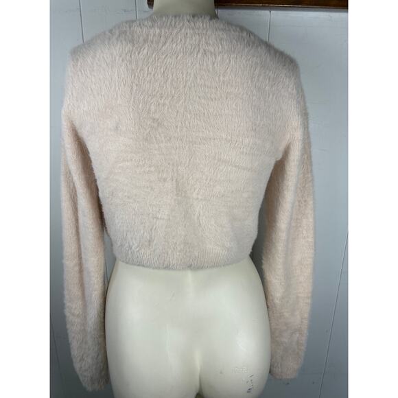 Aritzia Sunday Best Reese Cropped Cardigan in Ballerina pink Size M. - Picture 3 of 7